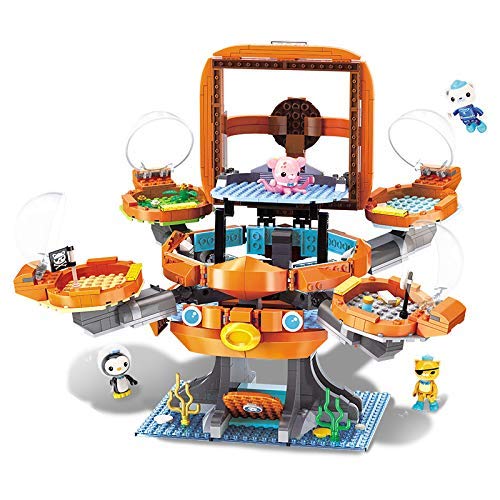 Baseplates For Age 8+ Building Block Octonauts Ocean Adventure Octopod Castle Playset & Barnacles Kwazii Peso Inkling 698Pcs Bui