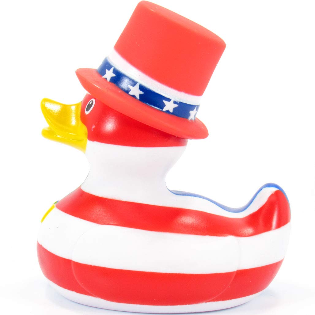 Usa (Patriotic) Rubber Duck By Bud Ducks | Elegant Gift Packaging - Love Us! | Child Safe | Collectable