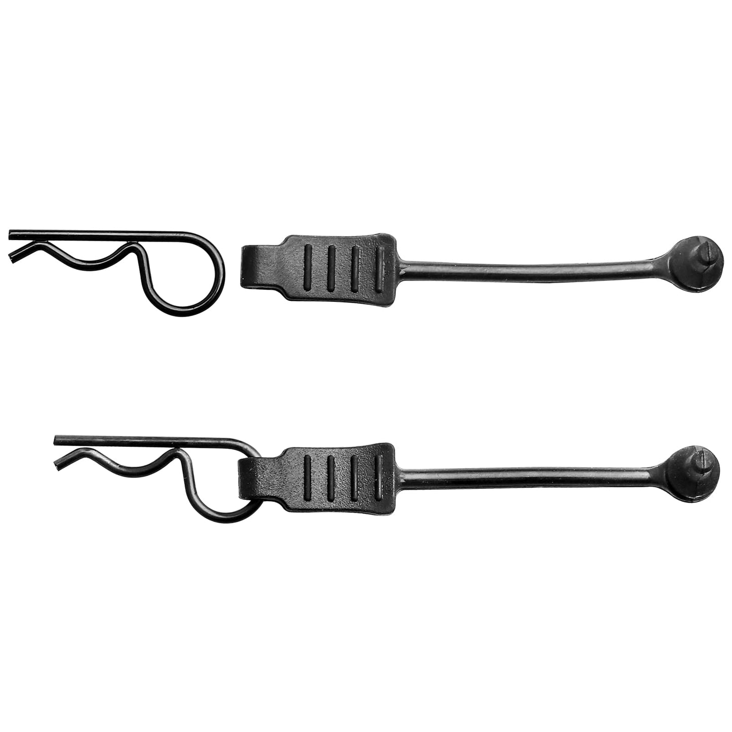 GoHobby RC Body Clips with Pull Tabs for Traxass TRX4 Arrma Axial SCX10 Redcat HSP Himoto 1/8 1/10 RC Car Shell, 20-Pack (Black)