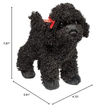 Douglas Gigi Black Poodle Plush Stuffed Animal - 8" Long, Polyester Material