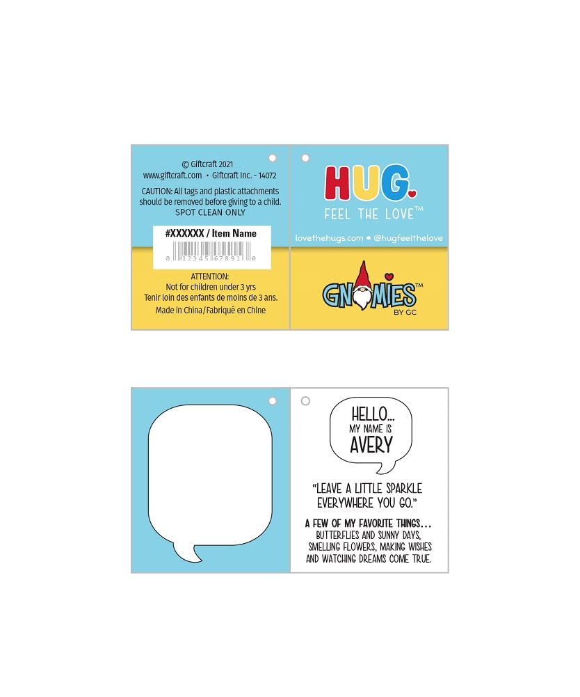 Giftcraft 473932 Pink Butterfly Gnome, 9 Inch, Polyester, Avery