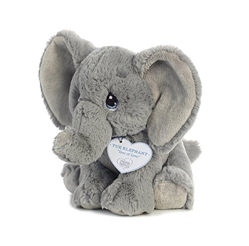 Aurora® Inspirational Precious Moments™ Tuk Elephant Stuffed Animal - Cherished Memories - Enduring Comfort - Gray 8.5 Inches