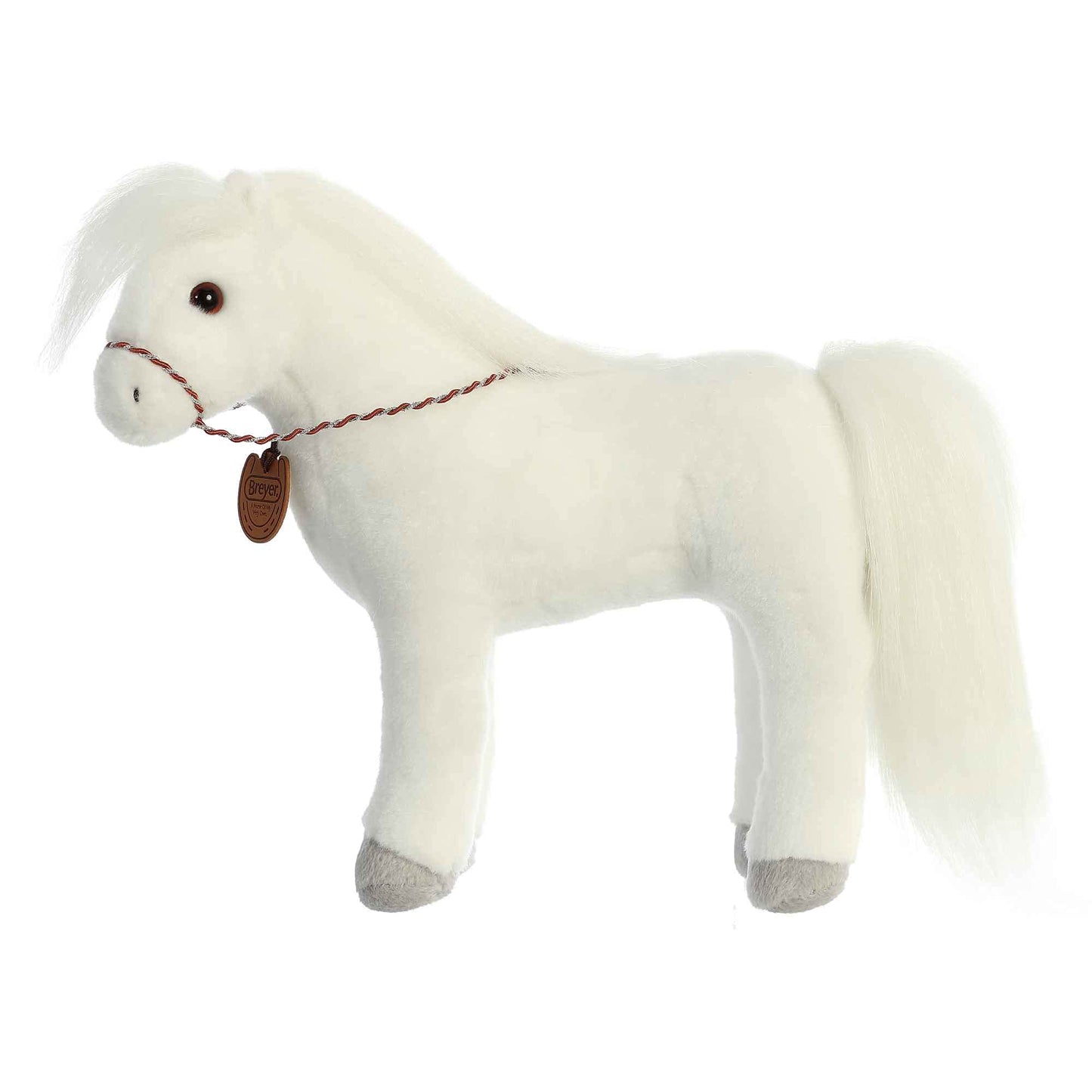 Aurora® Exquisite Breyer® Arabian Stuffed Animal - Realistic Detailing - Imaginative Play - White 13 Inches