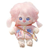 Niannyyhouse 20Cm Plush Doll Pink Hair Girl Humanoid Stuffed Body No Attribute 8' Normal Body Wearable Clothing Dress Up Gifts (A-19-With Skeleton)