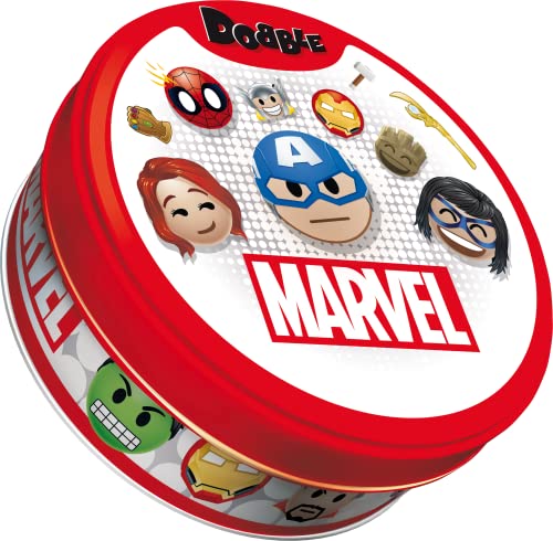 Asmodee | Dobble Marvel Emoji | Card Game | Ages 6+ | 2-8 Players | 15 Minutes Playing Time