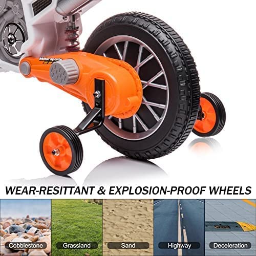 Aokoy 12V Ride On Motorcycle For Kids, Ride On Var For Big Kids, Battery Powered Electric Dirt Bike Birthday Presents For Boys G