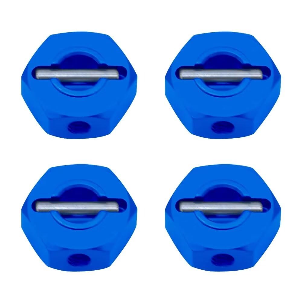 Globact 8 pcs 1/10 12mm Aluminum Wheel Hex Nuts with Pins Screws for RC Car 1/10 Traxxas Slash Traxxas Slash 2WD Hsp Redcat Rc4w