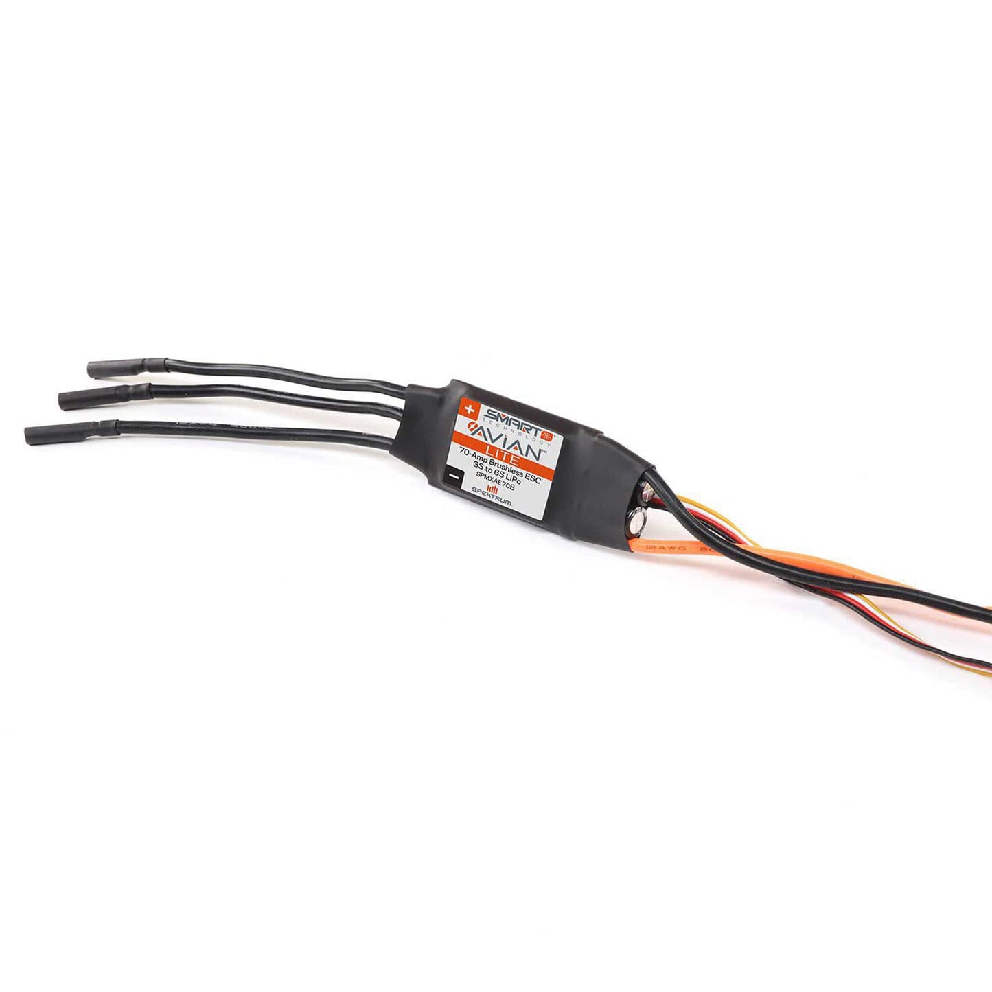 Spektrum Avian 70-Amp Smart Lite Brushless ESC; 3S-6S, IC3, SPMXAE70B