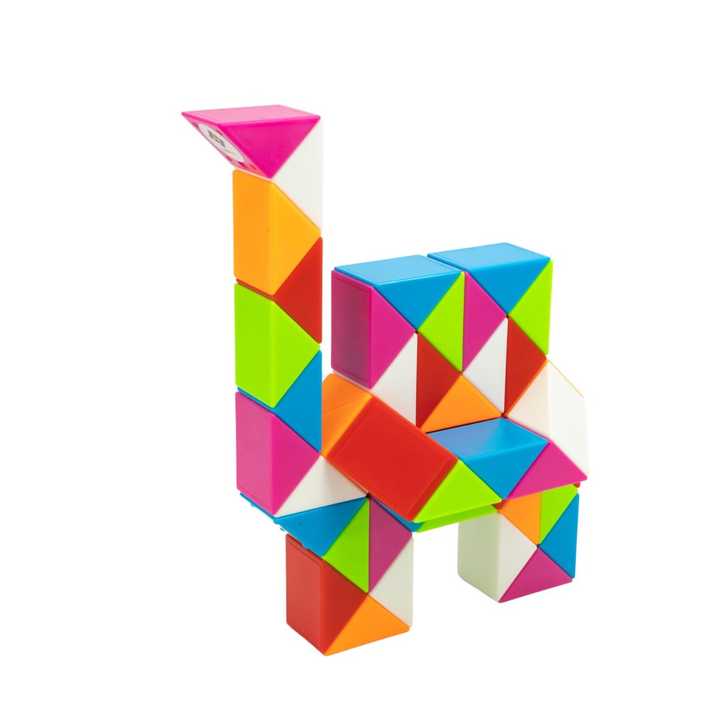 Cubelelo Magic Snake Rainbow Puzzle Cube (48 Wedges) | Twist And Turn Shape Creation Fun Game For Kids Boys Girls And Adults | M