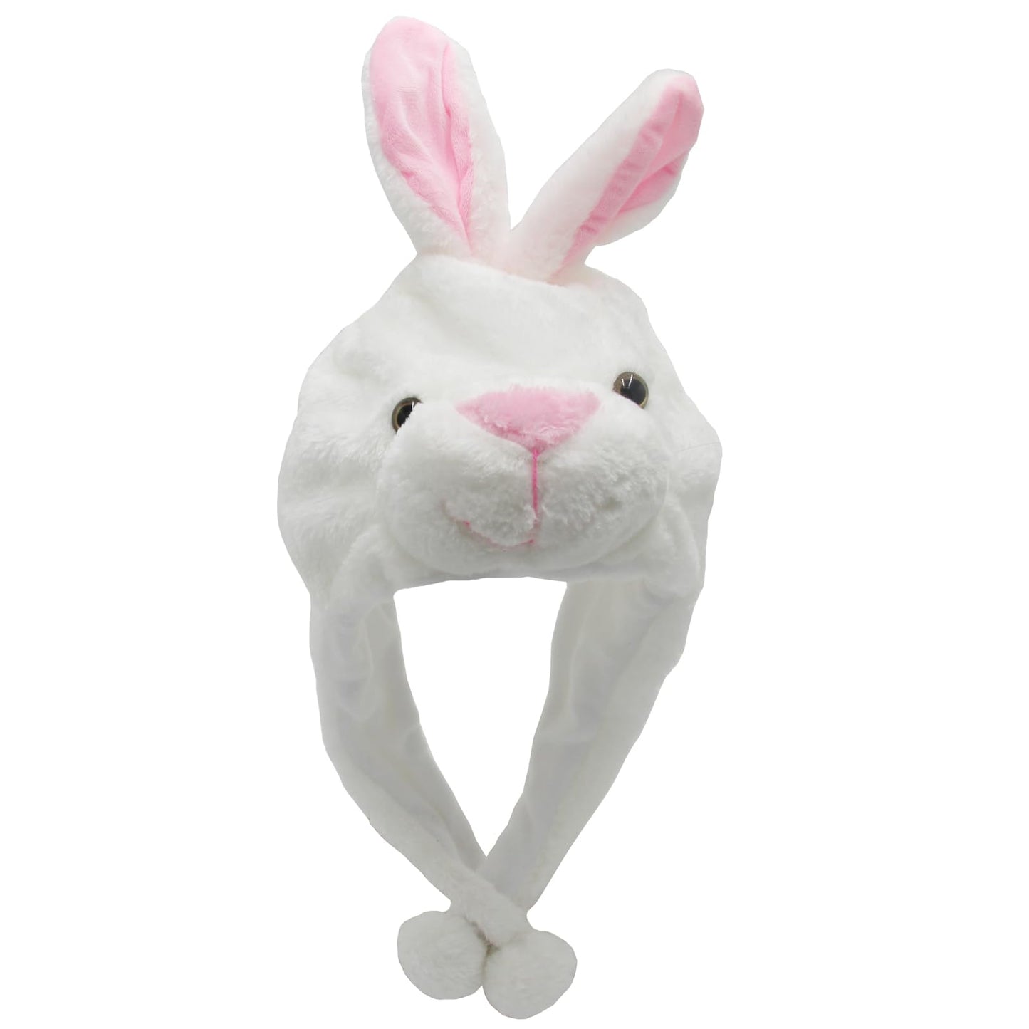 GADMEXILY Plush Bunny Animal Hat for Halloween Christmas, Cozy Funny Rabbit Hats Novelty Party Cap for Kids Girls Boys - One Siz