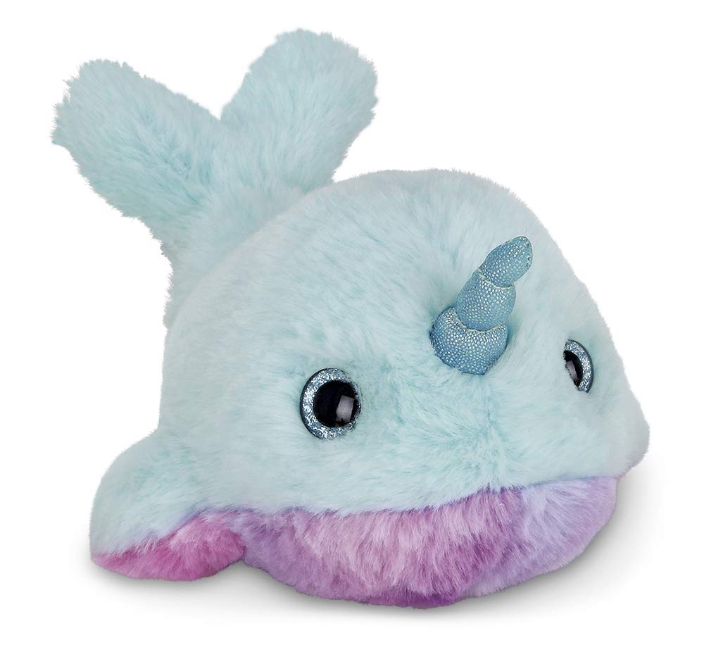 Bearington Collection Lil Narwhally Plush Stuffed Animal Blue Narwhal, 8 Inches