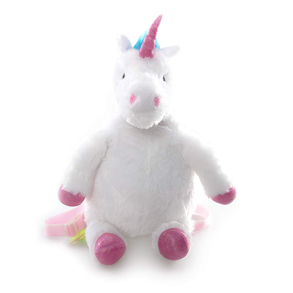 Plushland Fluffy Plush Rainbow Unicorn Stuffed Animal Toy 14 Inches - Cuddly Autism Adhd Soft Magical Gifts Present Birthday Lov