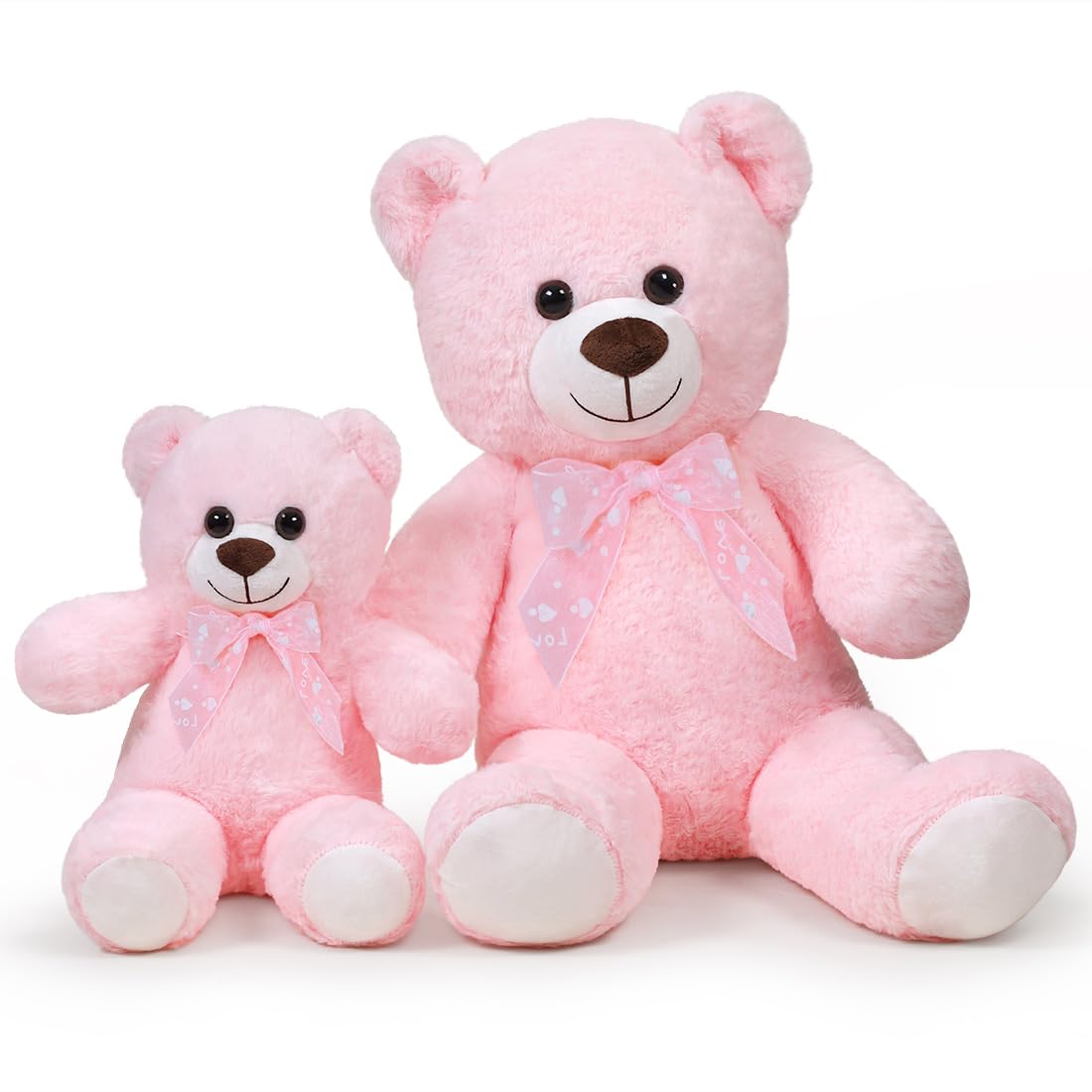 Sausudols Teddy Bear Stuffed Animal 24'' Small Teddy Bear Gift For Valentine'S Day Christmas Birthday Pink
