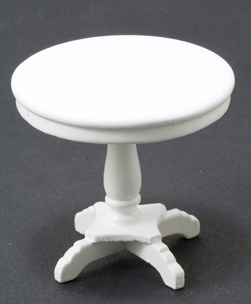 Classics By Handley Dollhouse Miniature Round End Table (White)