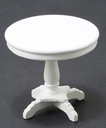 Classics By Handley Dollhouse Miniature Round End Table (White)