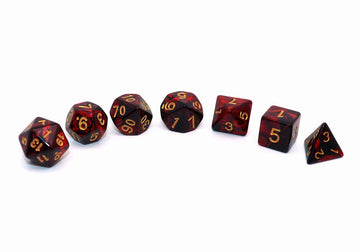 Creebuy Dnd Dice Set Red Black Rpg Dice For Dungeon And Dragons D&D Mtg 7-Die Polyhedral Dice