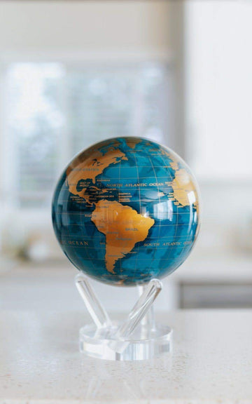 Mova Globe Blue And Gold 6''