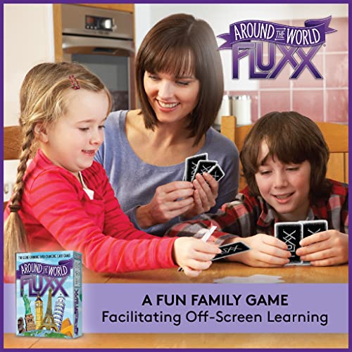 Looney Labs Around The World Fluxx Card Game - Worldwide Adventure with Dynamic Gameplay