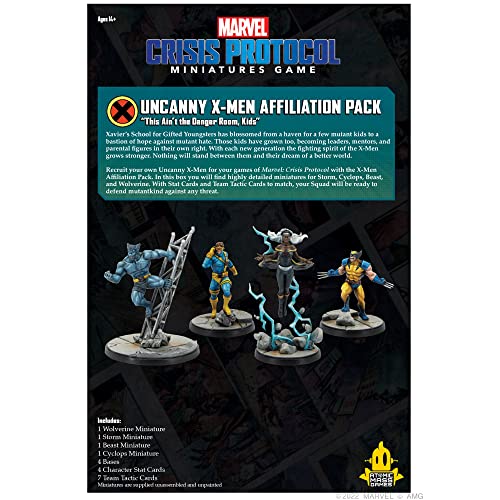Marvel: Crisis Protocol Uncanny X-Men AFFILIATION PACK - Unite the Mutant Heroes! Tabletop Superhero Game, Ages 14+, 2 Players,
