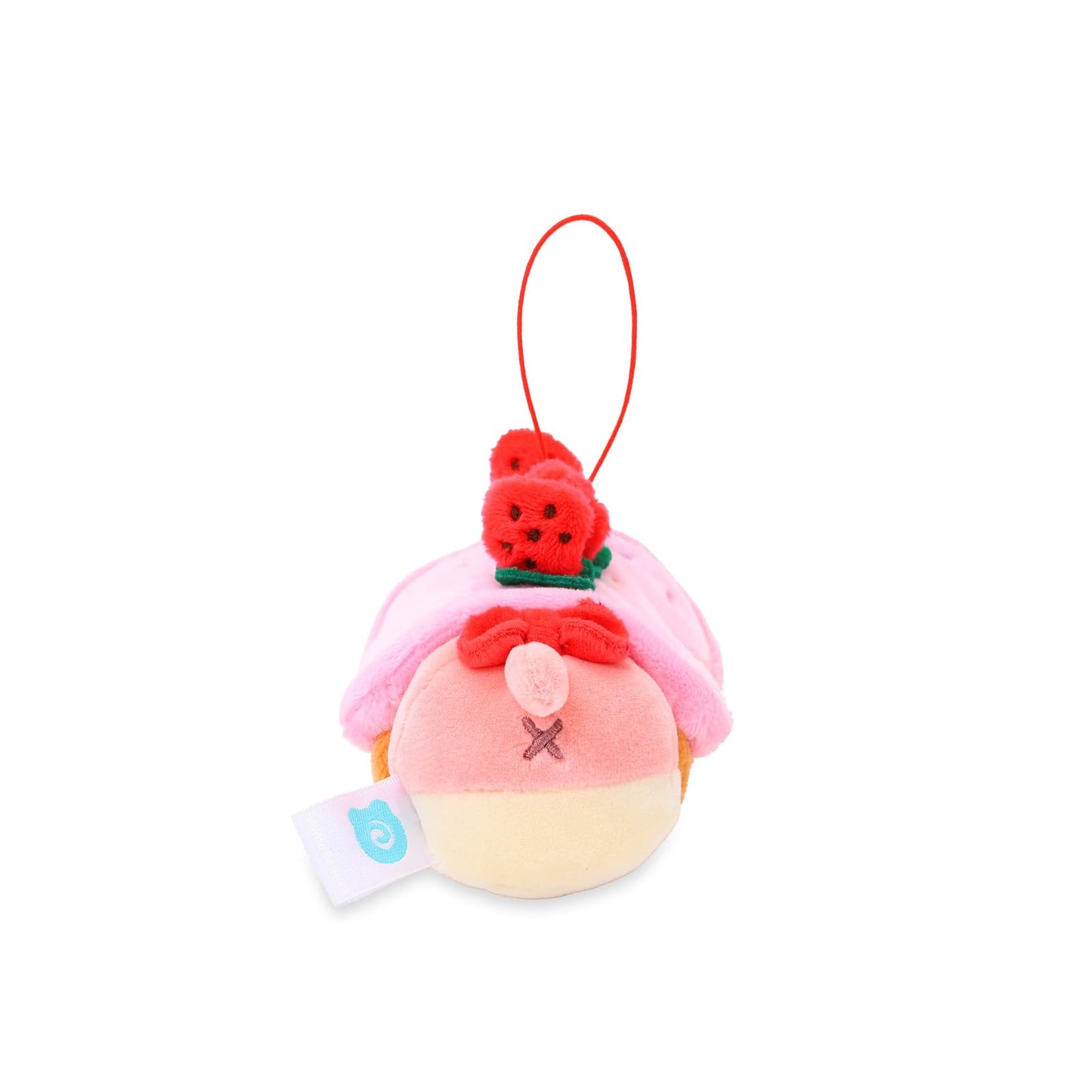 Anirollz Stuffed Animal Plush Keychain - Ornament Charm Toy Doll | Soft, Squishy, Warm, Cute, Comfort, Safe | Strawberry Roll Cake Outfitz With Kitty - Birthday Decorations Gift 4' Kittiroll