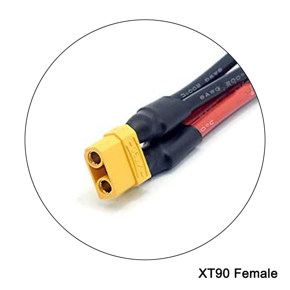 Fly Rc 2Pcs Xt90 Plug Parallel Battery Connector Cable Xt90 Connector Style Parallel Y-Harness For Quadcopters Multirotors Rc Li