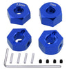 Hobbypark Aluminum 12mm Hex Wheel Hubs for Traxxas 1/10 2WD Slash, Rustler, Stampede,Hop-ups Replacement of Part 1654 3654 (4pcs