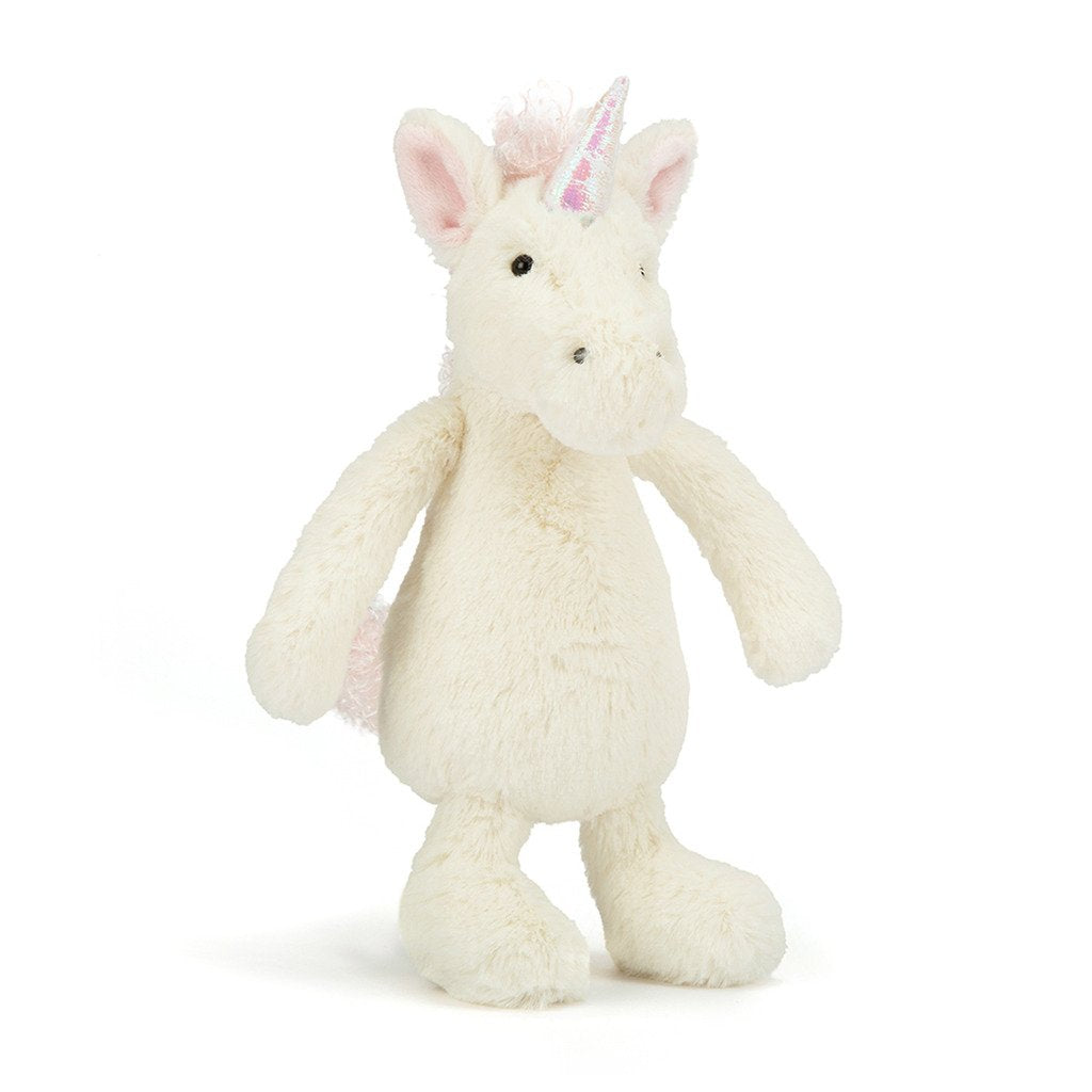 Jellycat Bashful Unicorn Stuffed Animal, Small 7", Multicolor, Polyester, Model 670983094497