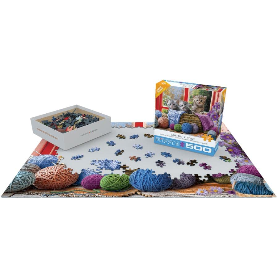 Eurographics Knittin' Kittens 500-Piece Puzzle