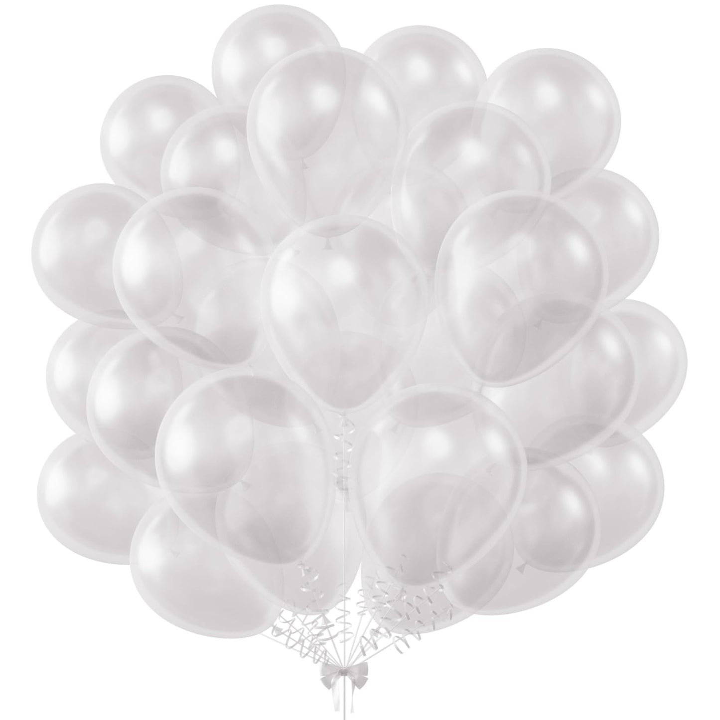 Kalor 12 Inch Clear Balloons, 50 Pcs Latex Helium Balloons For Kid'S Birthday Party, Baby Shower, Wedding, Graduate Party Decorations