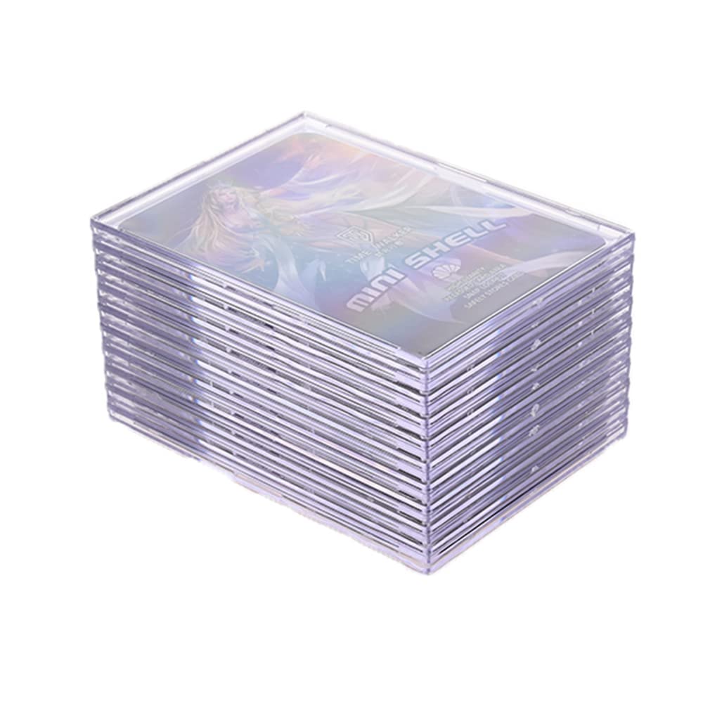Utctbc Trading Card Sleeves Top Loaders 20 Pcs Hard Acrylic Card Protector Clear Card Brick + 5 Display Stand Fit For Standard S