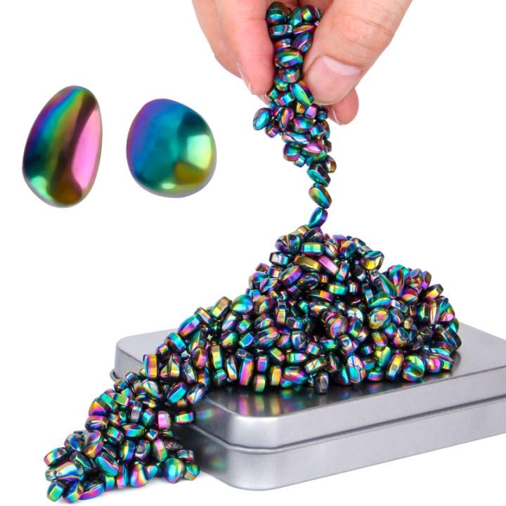 Dyrdm Ferrite Putty,Colorful Over 500 Weak Magnetic Ferrite Stones,Satisfying Magnet Rocks Desk Toys For Office And Fidget Toys