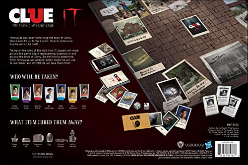 Clue It Board Game | Based On The 2017 Drama/Thriller It | Officially Licensed It Merchandise | Themed Classic Clue Game