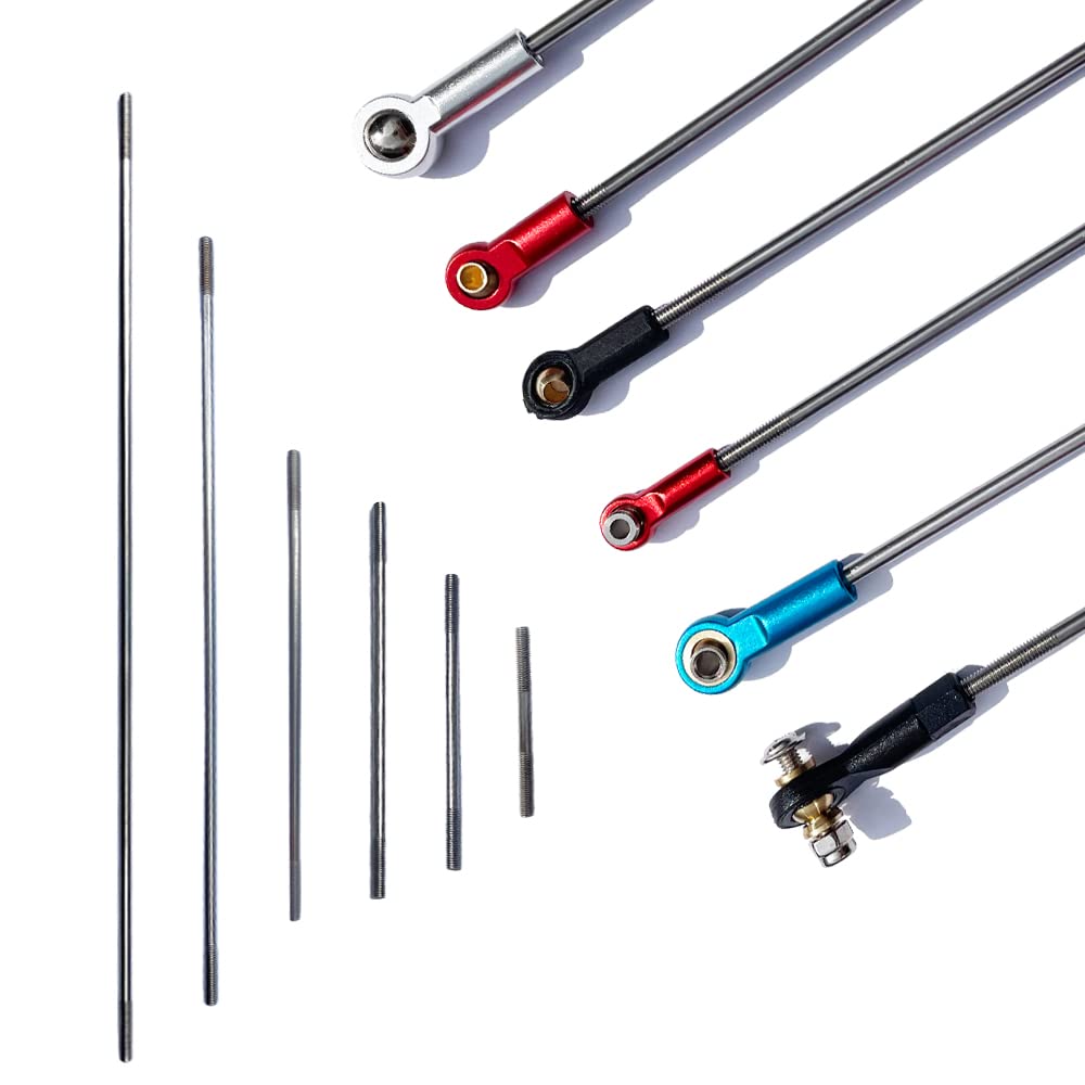 AONTOKY 30Pcs M3 Pushrod Connector 304 Stainless Steel Rod Linkage for RC Model Airplane Helicopter Boat Car DIY Parts