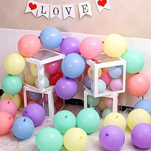 In-Jooyaa 12 Inch Sky Blue Link Balloons 60 Pcs Quick Link Balloons Link Latex Balloon For Photo Shoot Baby Shower Birthday Part