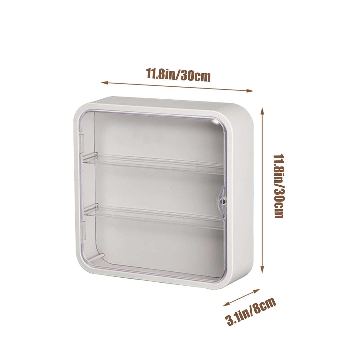 Clear Display Case For Figures,Wall-Mounted Doll Storage Box,Adjustable Display Stand Clear Acrylic Display Box With Door Dust A