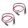 2Pcs 2 LEDs RC Car Light Headlights Taillight Kit Accessories for SCX10 D90 TRX4 SCX10 Truck Tank Crawler(2 Red +2 White)