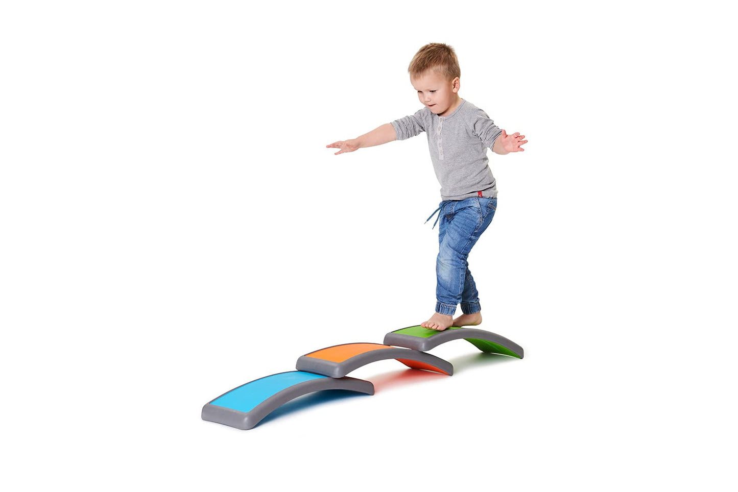 Gonge Arches - Kids Multipurpose Motor Skills, Balance, And Coordination Skills Course With Seesaw, Set Of 3 Arches – Vibrant