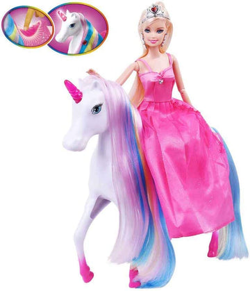 Magic Light Unicorn And Princess Dolls, Unicorn Horse Toys For Girls/Boys, Unicorn Doll Toys Playset Best Gifts For Christmas Birthday For Kids Aged 3 4 5 6 7 8+