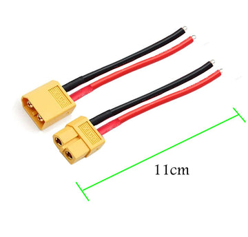 ZHOFONET 5 Pairs XT90 Pigtail,XT90 Male and Female Plug,XT90 Connector Adapter with 10cm 14AWG Silicone Wire for RC Lipo Battery
