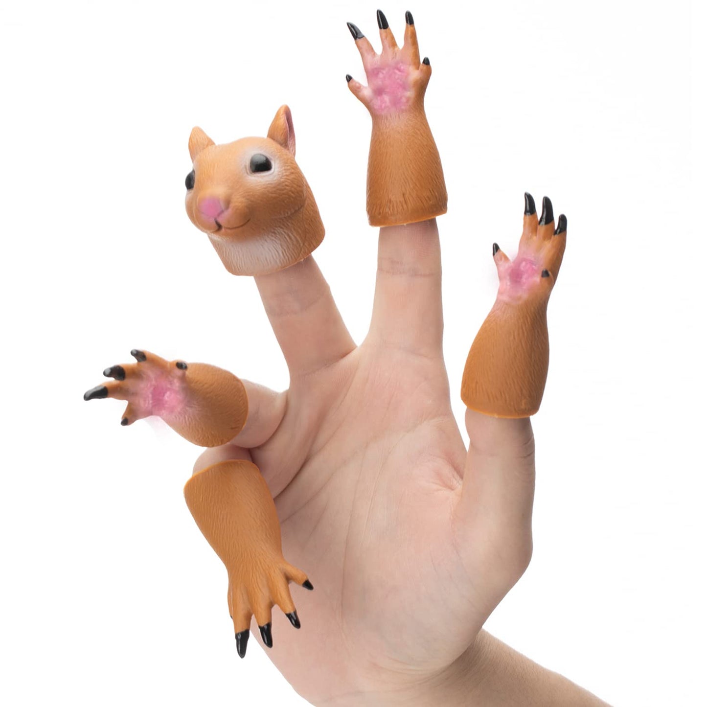 Roniavl Animal Squirrel Finger Puppet Funny Toys, Puppet Show Theater Props, Sridiculous Weird Gag Gift Soft Odourless