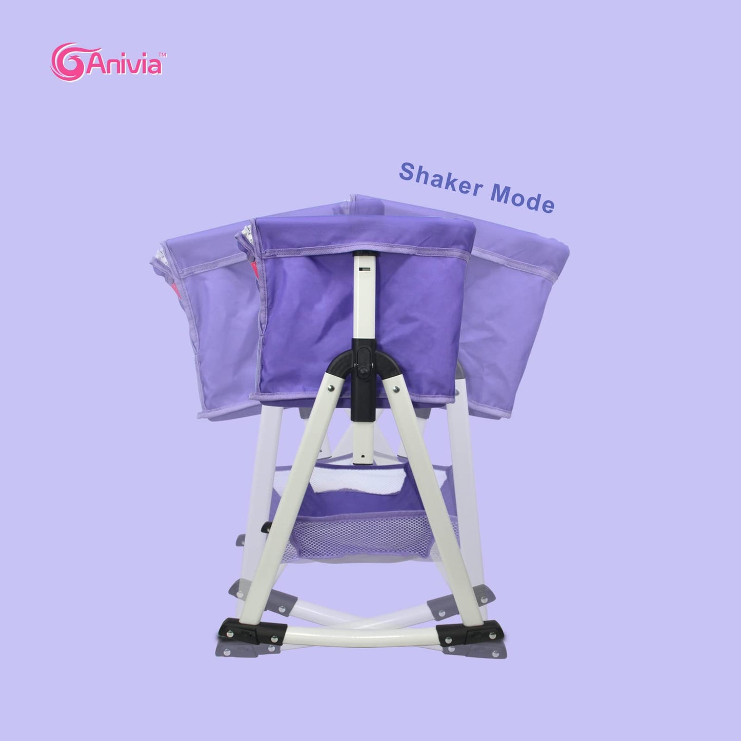 Anivia Doll Bed Furniture 2 Function Toy, Doll Bed And Doll Swings Together For 18 Inches Baby Dolls, Baby Doll Crib With Bottom (Dp601Purple)