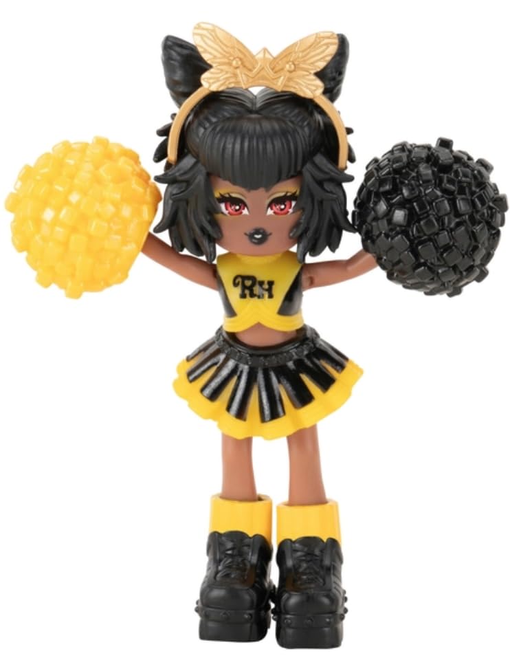 Royale High 3 School Spirit Fashion Pack: Cheerleading - Dark Series 1-1 Figure With 15 Accessories - Wings Become Rings - Vi