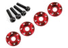 Traxxas CS 4 Machined Aluminum Wheel Nut Washer, 3 x 12mm, Red
