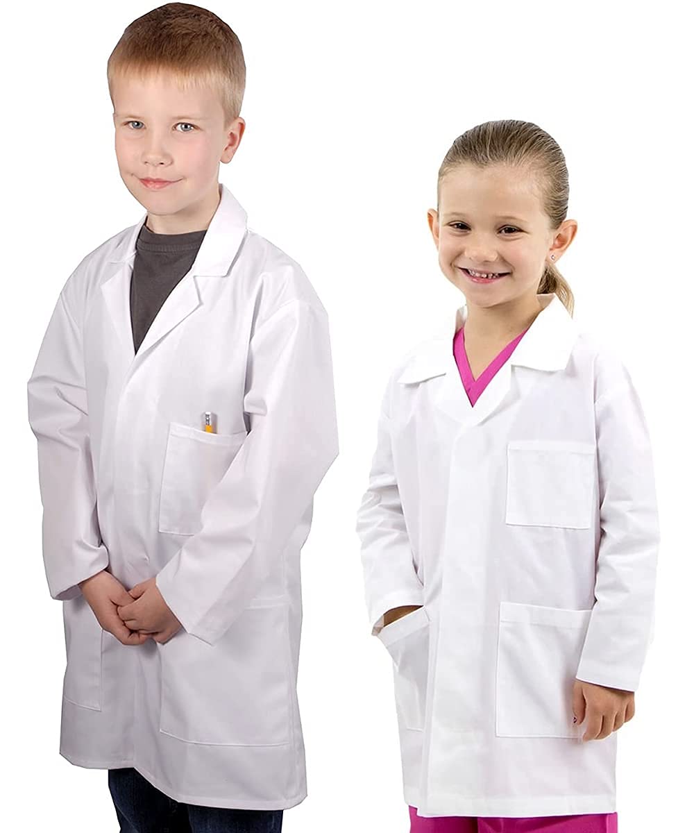 Intellifun Kids Lab Coat Science Doctor Lab Dress-Up Fun Ages 2-10 (Large 6-7Y)