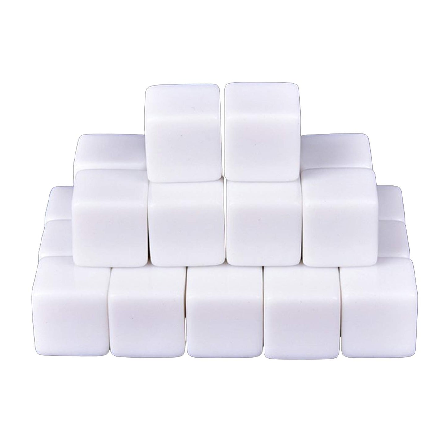48 PCS 16MM Blank White Dice for Board Games, DIY, Fun, and Teaching