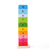 Bigjigs Toys Number Tower - Wooden Educational Toy, Multicoloured, Model BB107