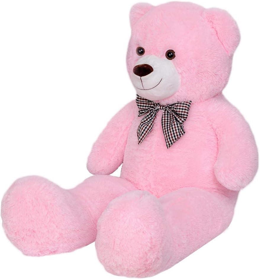 Giant Teddy Bear Stuffed Animals Plush Toy Life Size Big Plush Pink Teddy Bear For Kids Girlfriend, Soft Stuffed Bear Animals Fo