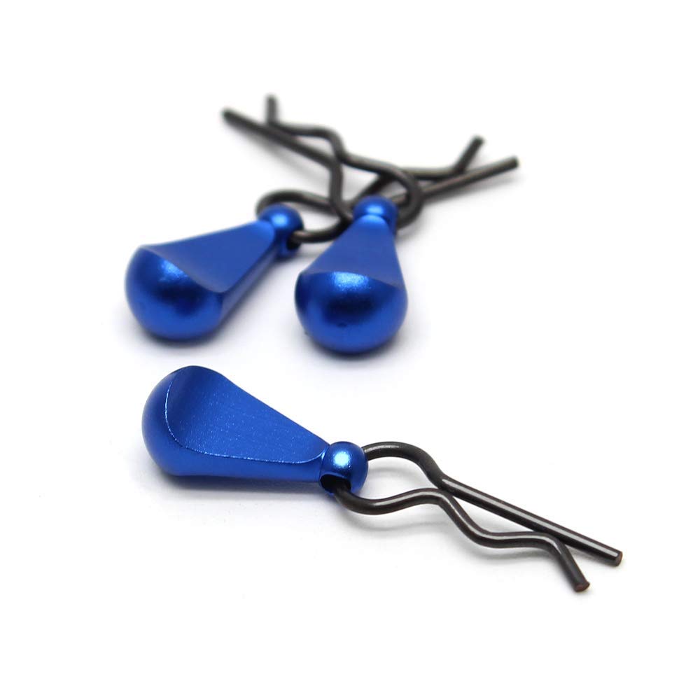 Hosim 8 pcs of 1.2mm Metal Body Clips Pins with 4 Teardrop-shaped Pull Tabs for All of 1:8 and 1:10 Scale RC Vehicles Cars Truck