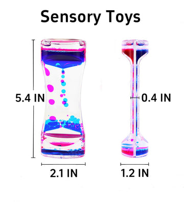 Oneshow Liquid Motion Bubbler Colorful Oil And Water Sensory Toys Bubbler Timer Stress Management Fidget Toy For Kids Calm Stress Relief Desk Toys For Office For Adults, 5 Pack