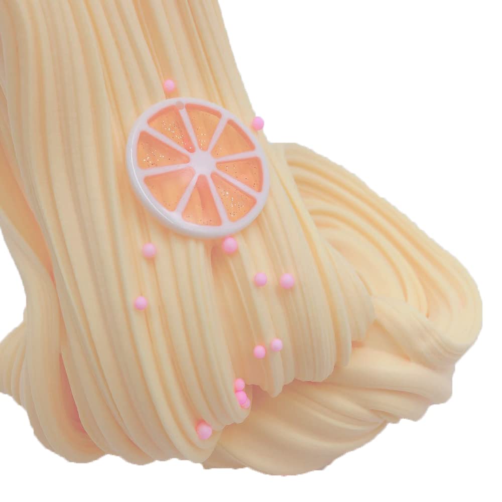 Beslimever Upgraded Butter Slime - Scented Stretchy Lemon Slime, Non-Sticky, 200ml, Orange, Ideal DIY Sludge Toy for Kids